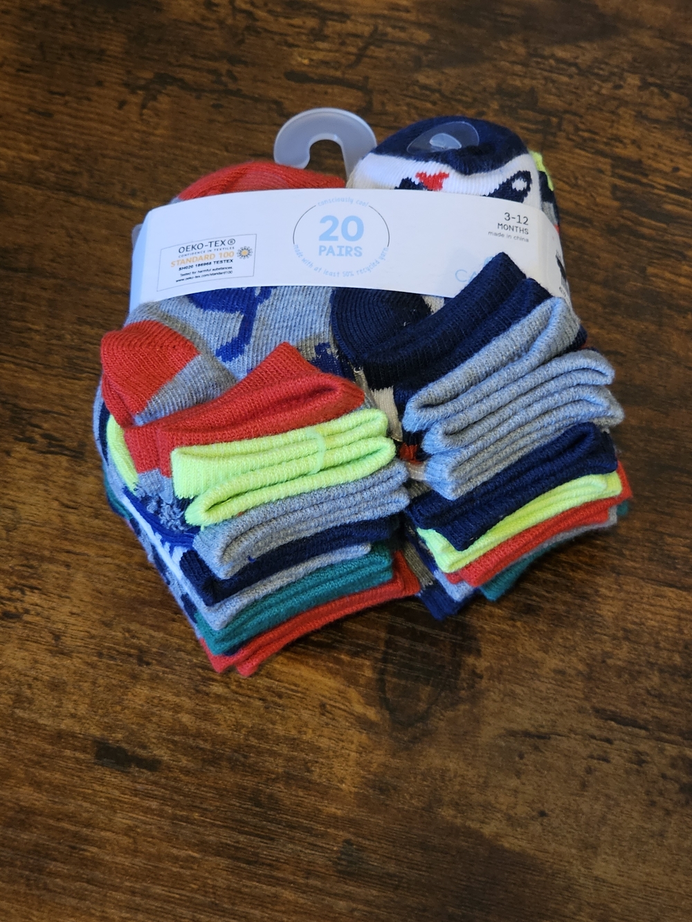 NWT 20 Pairs Baby Socks Size 3-12 Months